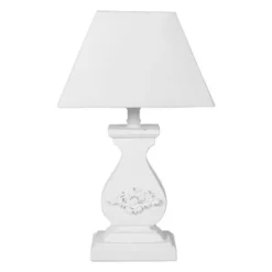 Lampe charme relief blanc