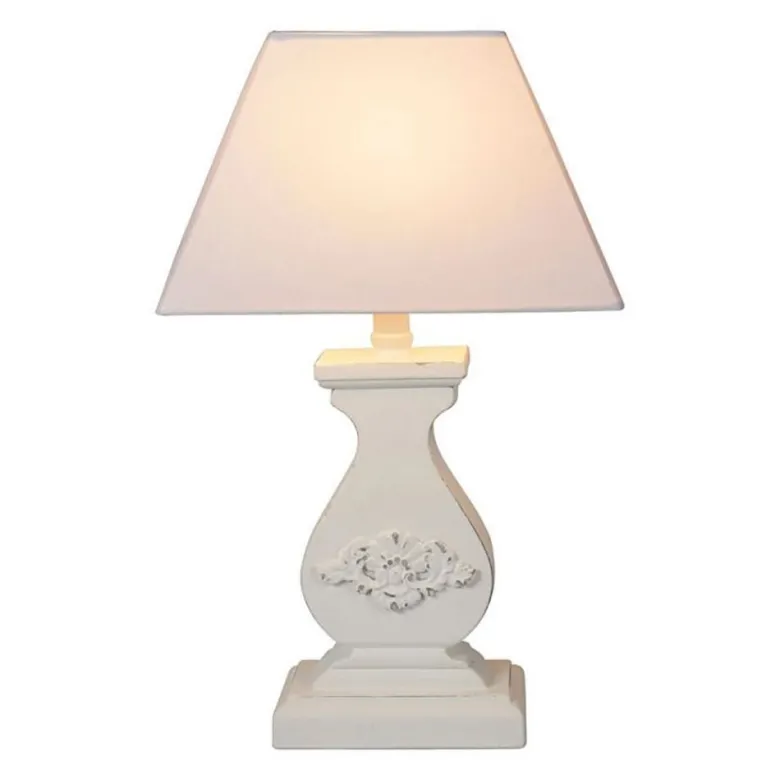 Lampe charme relief blanc