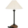 Lampe culot e27 bois noir - indus
