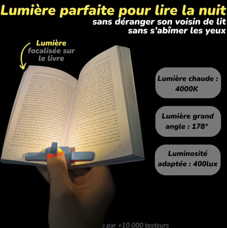 Lampe de lecture Lizia 3 en 1 Bleu