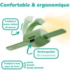 Lampe de lecture Lizia 3 en 1 Vert