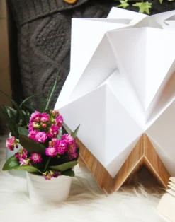 Lampe de table origami ecowood taille s