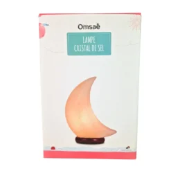 Lampe en cristal de sel blanc - lune