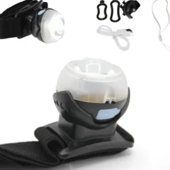 Lampe frontale magnétique 2 en 1 led 170 lm torche détachable