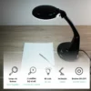 Lampe loupe de bureau sur bras articulé en verre optique 40 led zoom x2 et x4