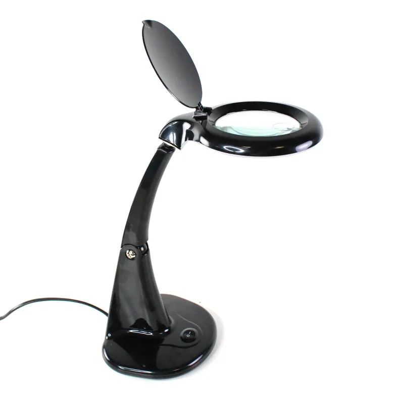 Lampe loupe de bureau sur bras articulé en verre optique 40 led zoom x2 et x4