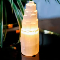 Lampe montagne en Sélénite