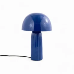 Lampe à poser en métal bleu foncé - joy