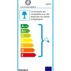 Lampe à poser en métal résine gris -