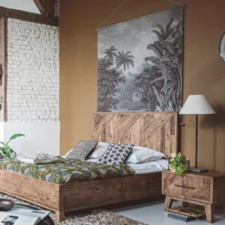 Lampe à poser en métal résine gris -