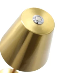 Lampe tactile métal doré 3 teintes led rechargeable usb design