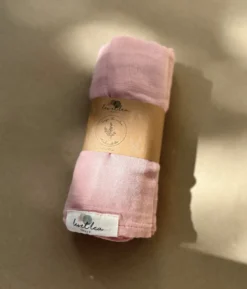 Lange de coton, doux, 120x120cm, rose