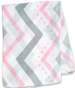 Lange en bambou - chevron rose