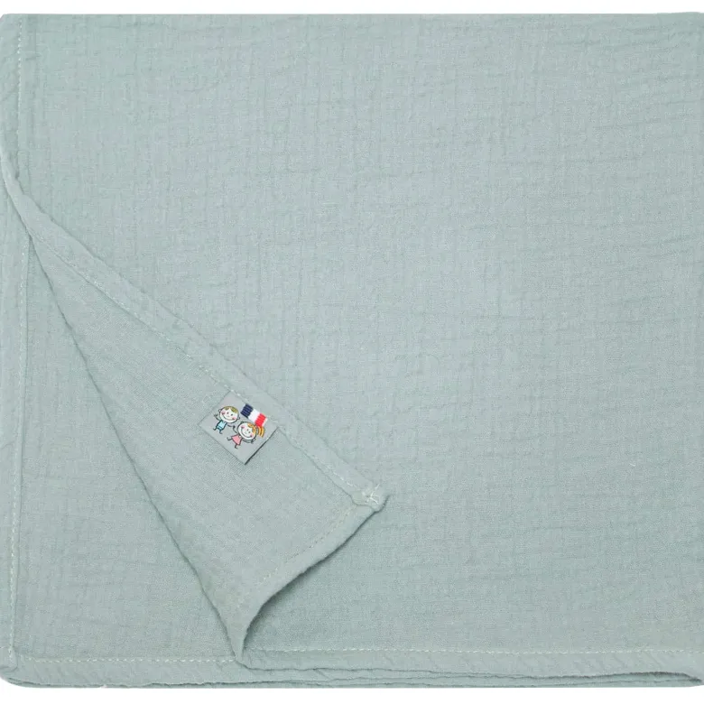 Lange gaze de coton jeanne - 60x60 cm