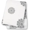 Lange mousseline - fleurs grises