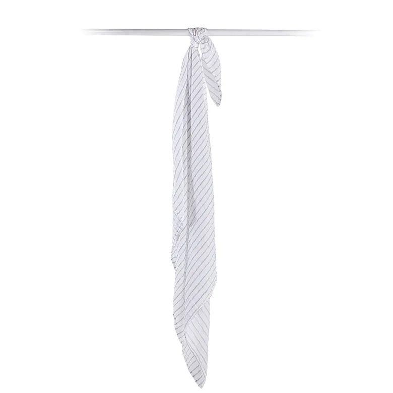 Lange mousseline - rayures grises