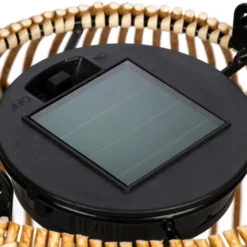 Lanterne solaire façon rotin
