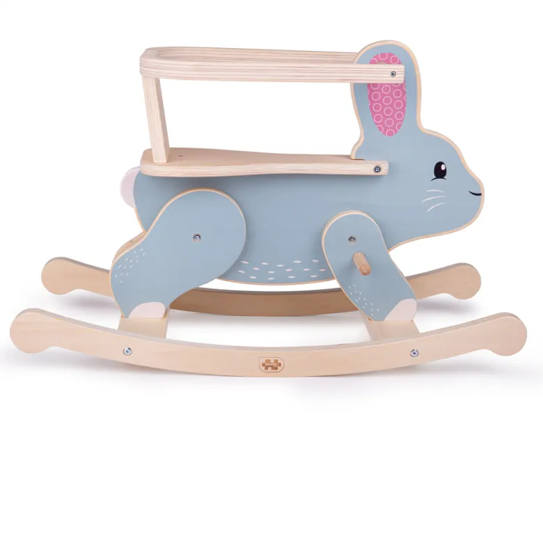 Lapin à bascule en bois