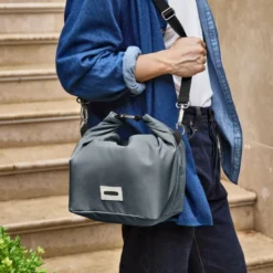 Large lunch bag isotherme- gris-10l-étanche-eco-responsible