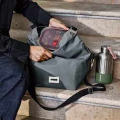 Large lunch bag isotherme- gris-10l-étanche-eco-responsible
