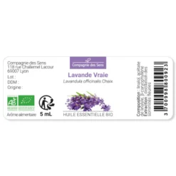 Lavande vraie - huile essentielle bio - 10ml garantie chromacert® - chémotypée &