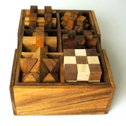 Le coffret en bois 6 casse-têtes