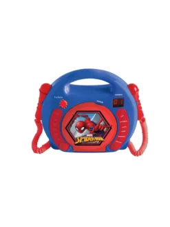 Lecteur cd portable avec 2 microphones spiderman