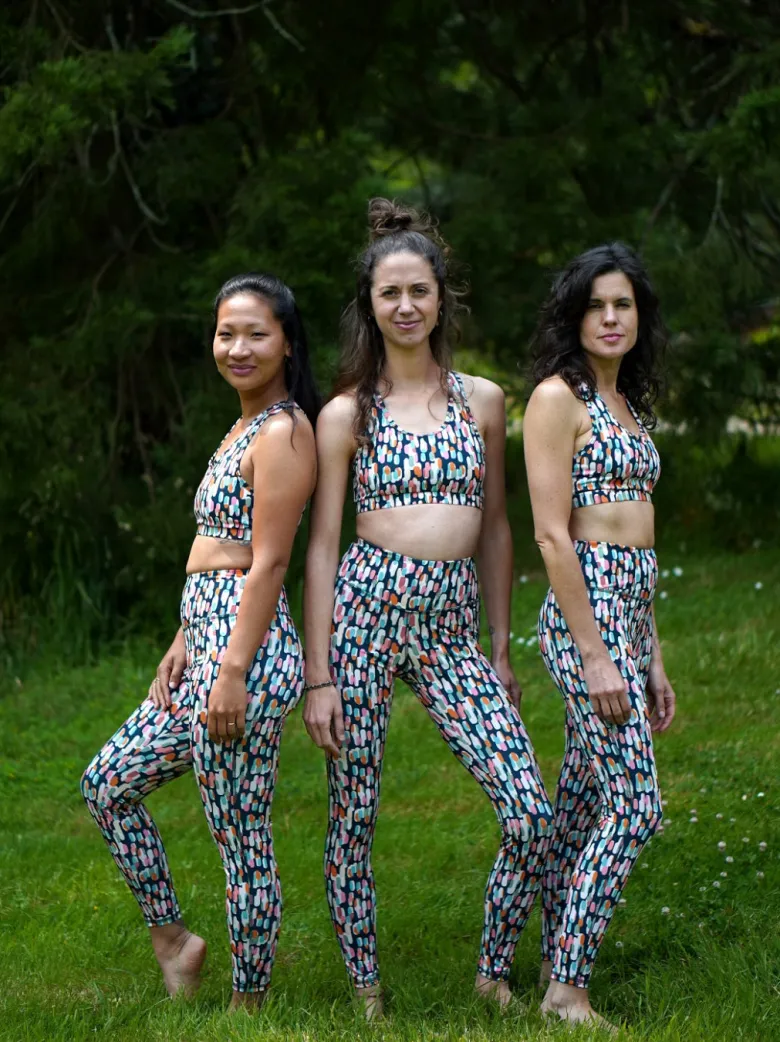 Legging yoga colibri court imprimé illusion (<1,70m) M