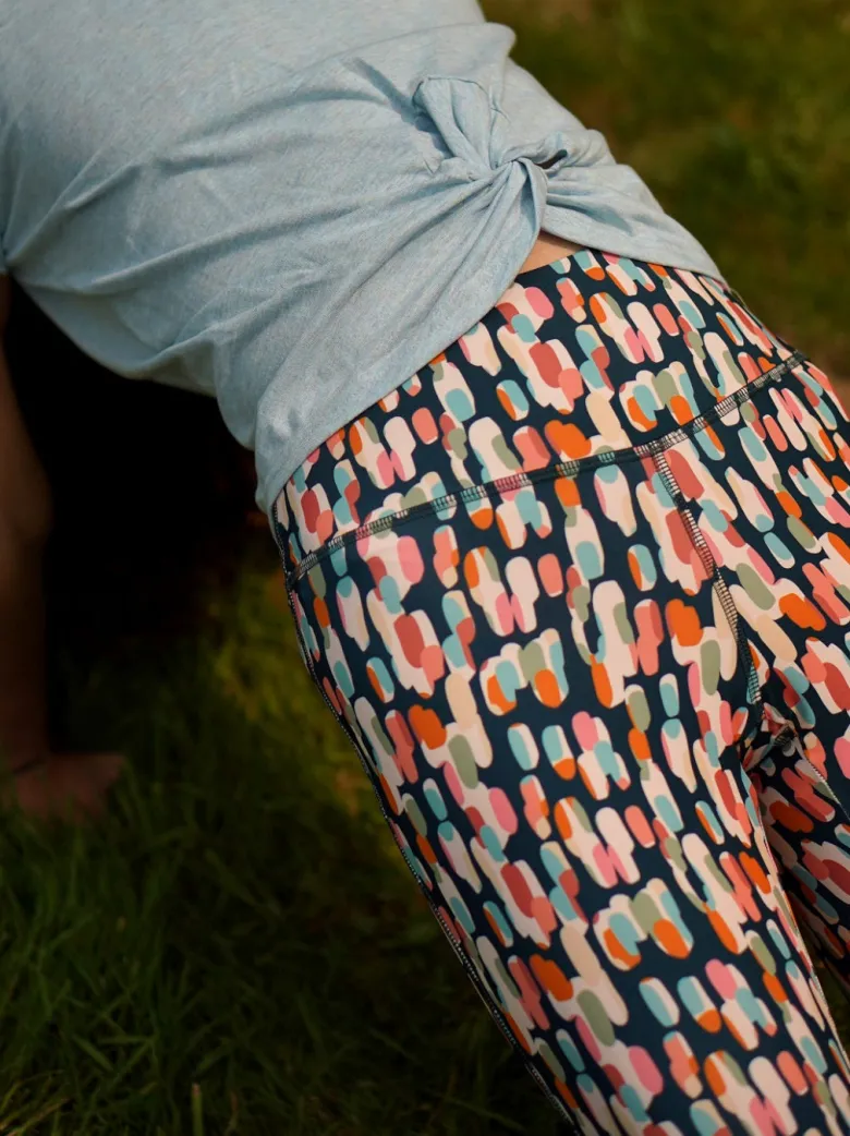 Legging yoga colibri court imprimé illusion (<1,70m) M