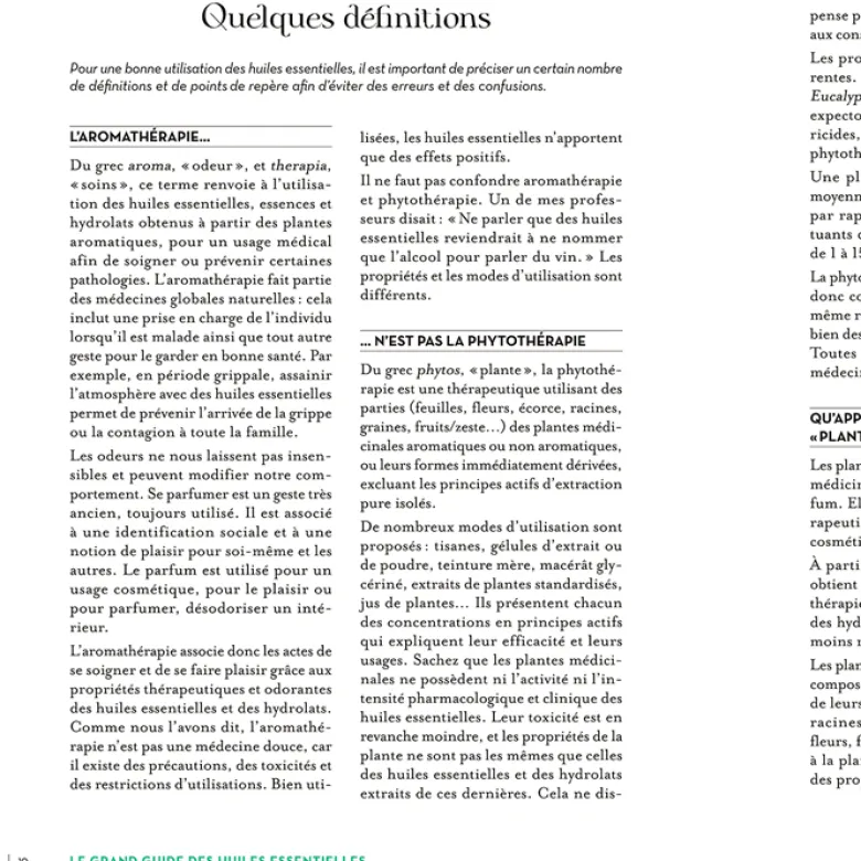 Le grand guide des huiles essentielles