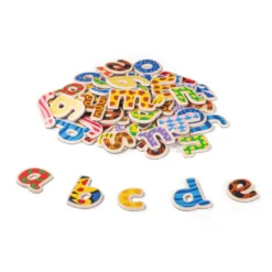 Lettres minuscules magnétiques en bois