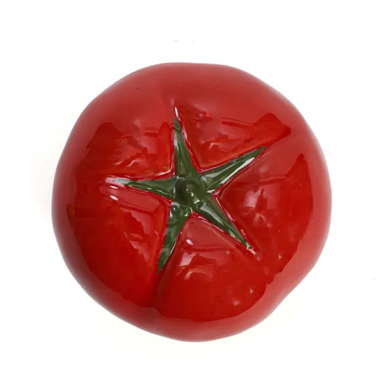 Légume décoration de table artisanale en céramique Tomate rouge
