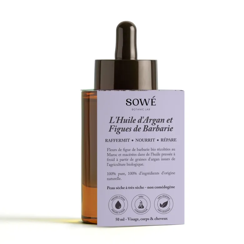L'huile pure d'argan et figue de barbarie - bio, vierge et pressée à froid