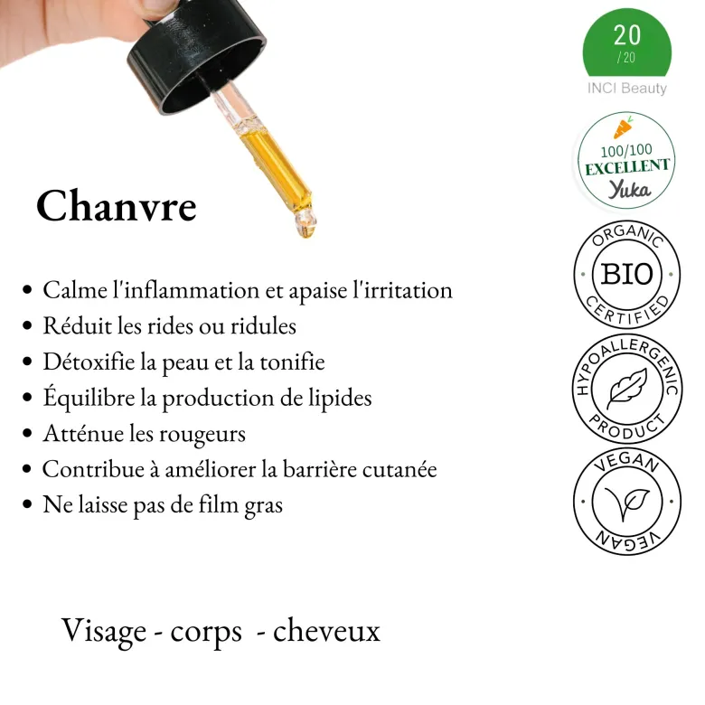 L'huile pure de chanvre - bio, vierge et pressée à froid - 50ml