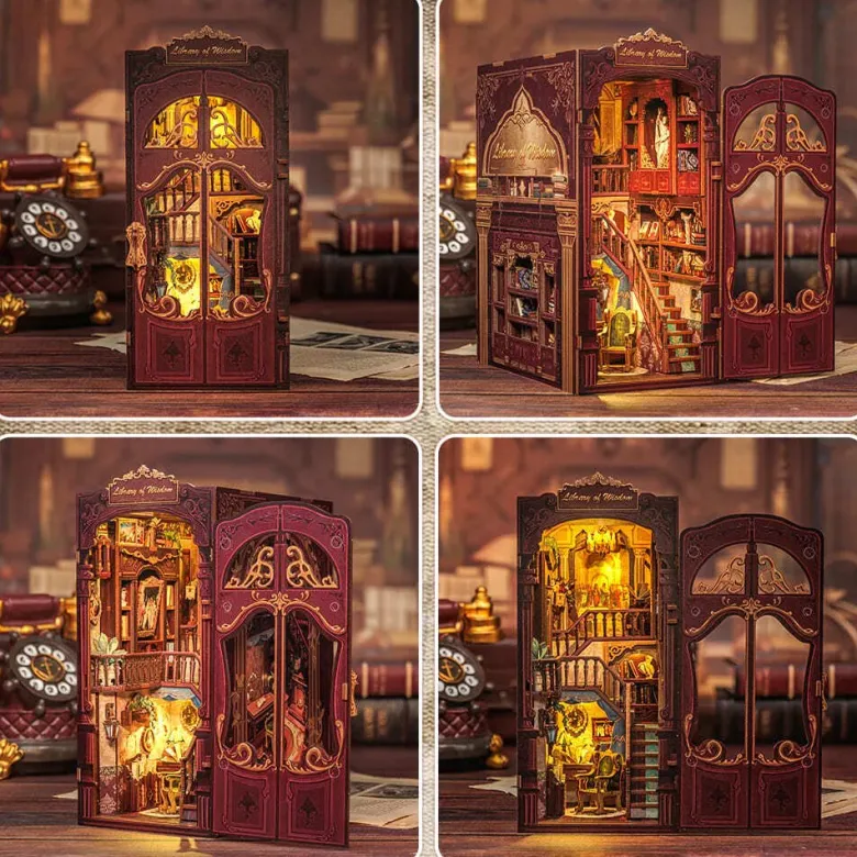 Library of wisdom - maquette booknook serre-livre