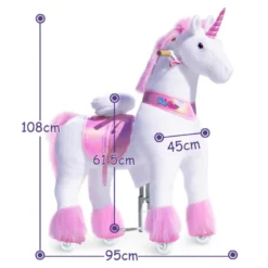 Licorne blanche siege rose ux502
