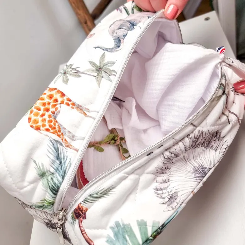 Lingettes lavables bambou lot 8 safari