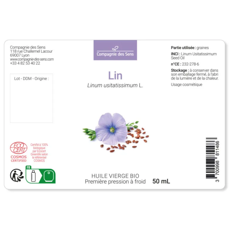 Lin - huile végétale bio 100ml