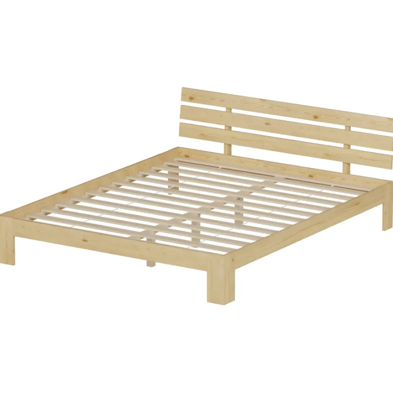 Lit en bois avec tête de lit 160x200cm finn