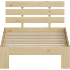 Lit en bois avec tête de lit 90x190cm finn