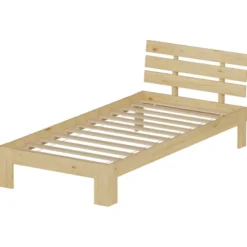 Lit en bois avec tête de lit 90x190cm finn