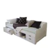 Lit simple blanc 90x200 avec rangement