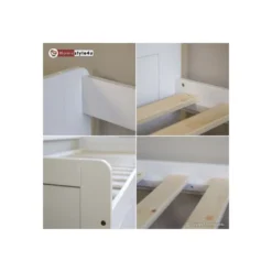 Lit simple blanc 90x200 avec rangement