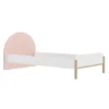 Lit simple 90x190 blanc rose