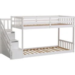 Lits superposés pour enfants 190x90cm blanc celestine