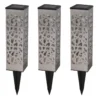 Lot de 3 balises solaires organic inox