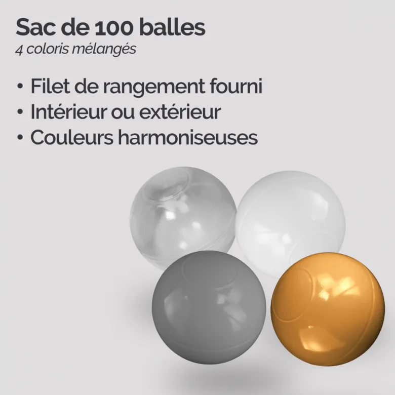 Lot de 100 balles de jeu