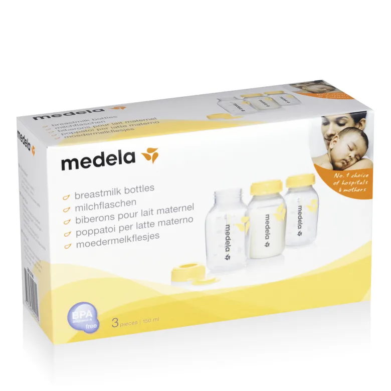 Lot de 3 biberons de recueil 150 ml