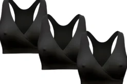 Lot de 3 brassières allaitement noir - l