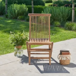Lot de 2 chaises de jardin en teck huilé